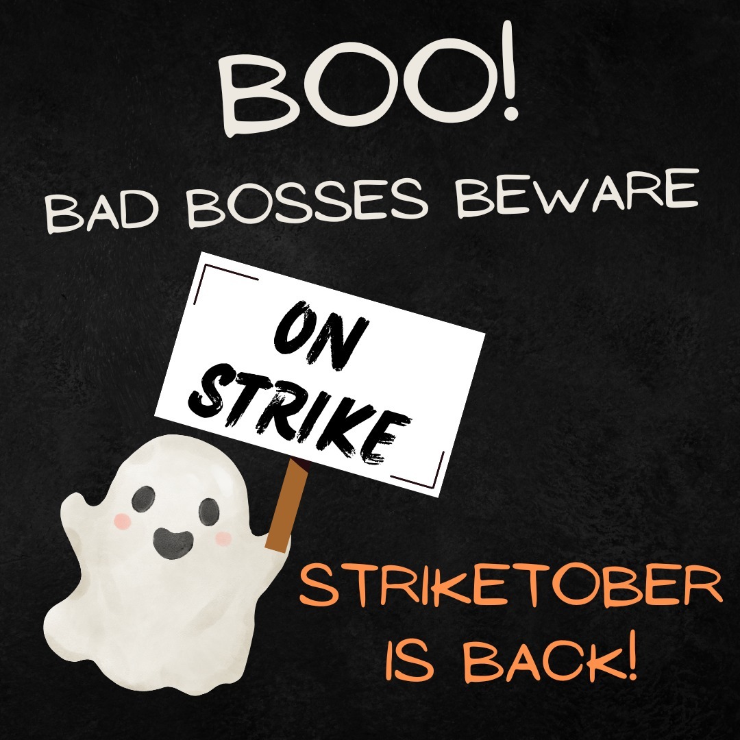 "Thousands of workers around the US are going on strike or threatening to do so heading into October...

According to the labor action tracker at Cornell University, strikes in 2022 so far have significantly outpaced strike activity in 2021, with 180 strikes involving 78,000 workers in the first six months of 2022, compared with 102 strikes involving 26,500 workers in the first six months of 2021. The tracker recorded 41 strikes that started between 15 August and 15 September 2022, involving 35,250 workers."

Read more from the Guardian at the link in our bio.

#unionstrong
#1u